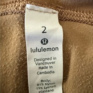 Lululemon Tan leggings size 2
